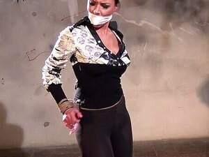 Petra hogtied tapegagged stripped