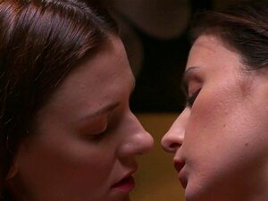 Beautiful lesbians had sex in dark bedroom. Beautiful brunette lesbian lovers kissing and then running their fingers through dense hair before licking and fingering cunt in dark bedroom at night