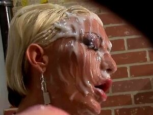 Unstoppable crazy blonde after a bukkake