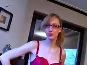 Dilettante Slim Golden-Haired in POV act