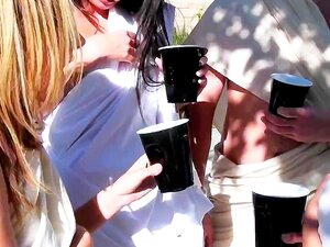 Come Watch As These Hot, Real Girls Turn A Backyard Party Into A Naughty Orgy Session By The Pool. You Won't Be Able To Resist Their Big Blonde Asses And Slutty Antics. Porn