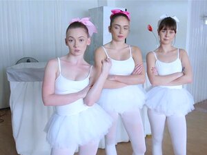 Three Ballerinas Caught Their New Instructor Spying And He Made Them Do Crazy Things For His Pleasure. See Them Get Whipped Into Shape In Ballerinas BFFS! Porn