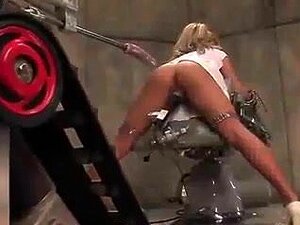 Sex machine offers her a double penetration in the butt, The doctor prescribed Melinda a double penetration dildo and he examined her only after she was fucked by the machine.